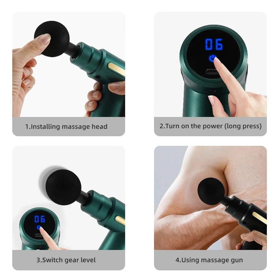 4 in 1  Portable Massage Gun