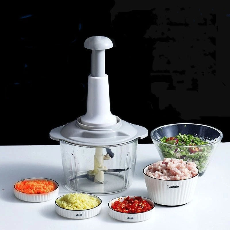 Easy-to-Use Hand Push Chopper – Chop Vegetables & Fruits in Seconds!