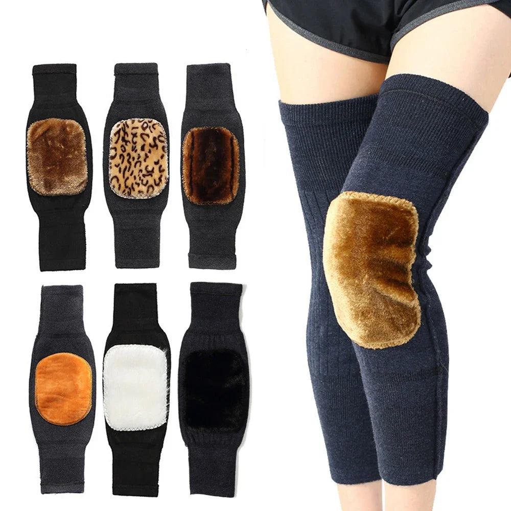 1Pair Winter Wool Knee Pad Leg Knee Warmer Sleeve For Men & Women