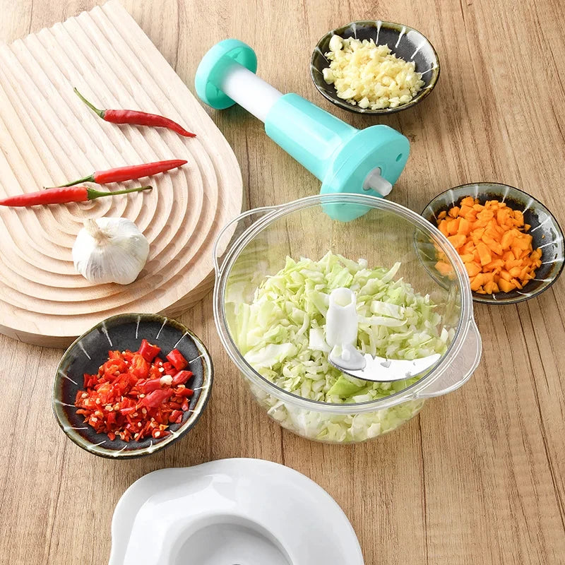 Easy-to-Use Hand Push Chopper – Chop Vegetables & Fruits in Seconds!