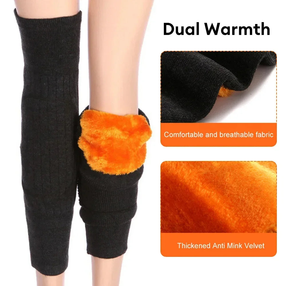 1Pair Winter Wool Knee Pad Leg Knee Warmer Sleeve For Men & Women