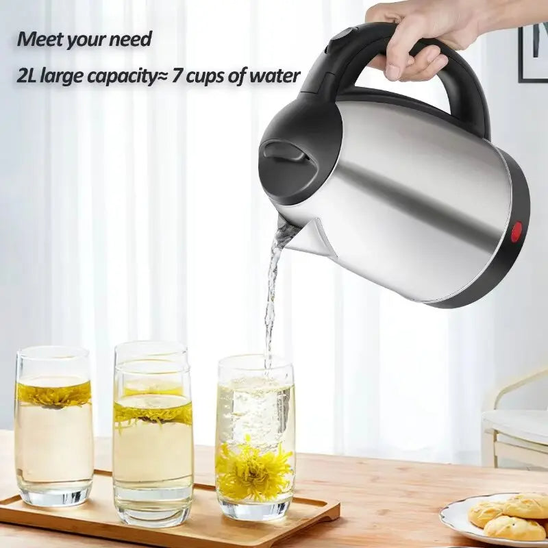 2L Stainless Steel Portable Electric Kettle