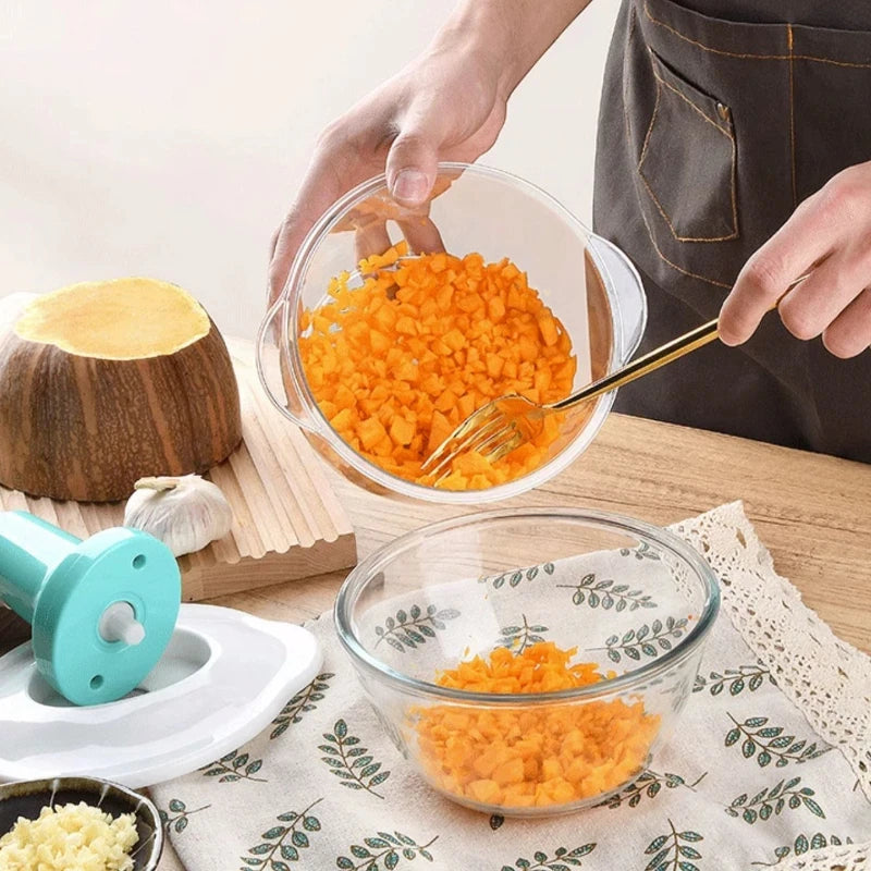 Easy-to-Use Hand Push Chopper – Chop Vegetables & Fruits in Seconds!