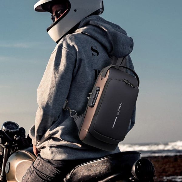 Anti-Theft Waterproof Sling Bag with USB Charging – Durable & Stylish for Travel