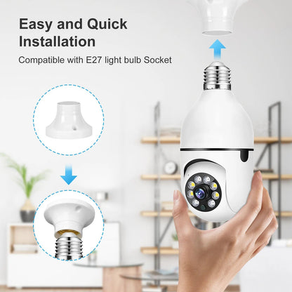Smart WiFi Bulb Camera – 360° HD View & App Control