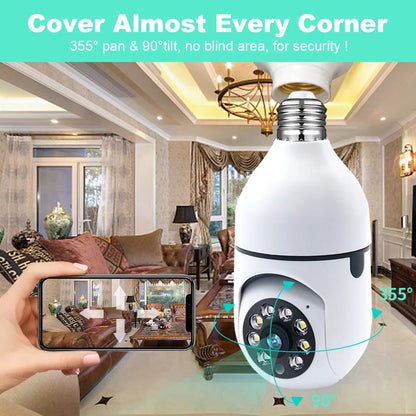 Smart WiFi Bulb Camera – 360° HD View & App Control
