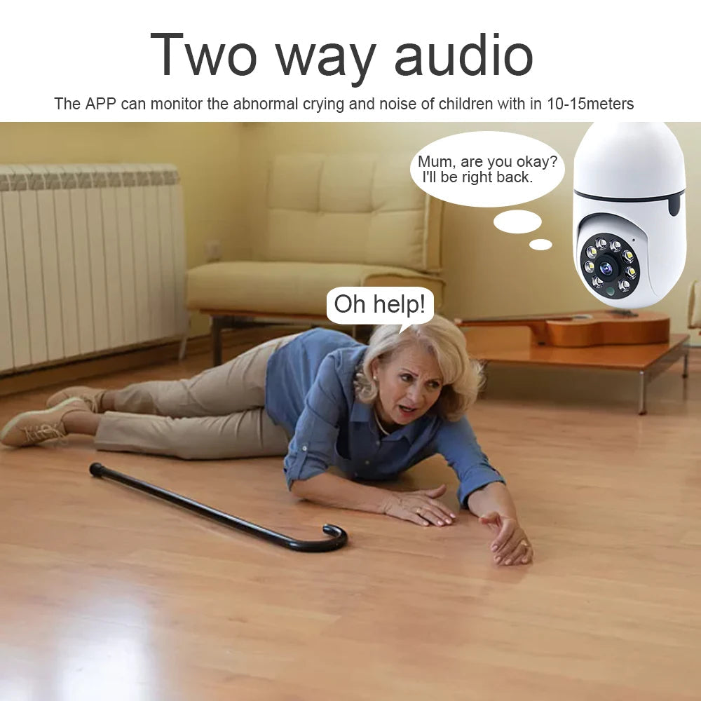 Smart WiFi Bulb Camera – 360° HD View & App Control