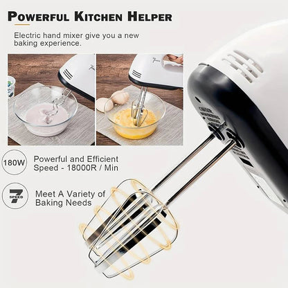 7-Speed Handheld Electric Mixer – Egg Beater & Dough Kneader for Baking & Cooking