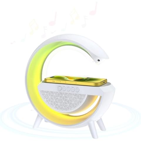 3-in-1 G-Shaped RGB Night Light with Bluetooth Speaker & 15W Wireless Charger