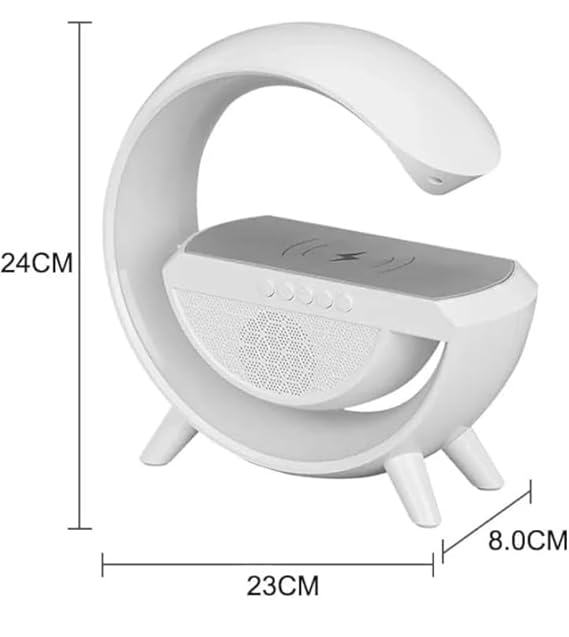 3-in-1 G-Shaped RGB Night Light with Bluetooth Speaker & 15W Wireless Charger
