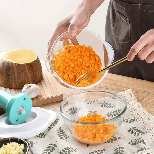 Easy-to-Use Hand Push Chopper – Chop Vegetables & Fruits in Seconds!