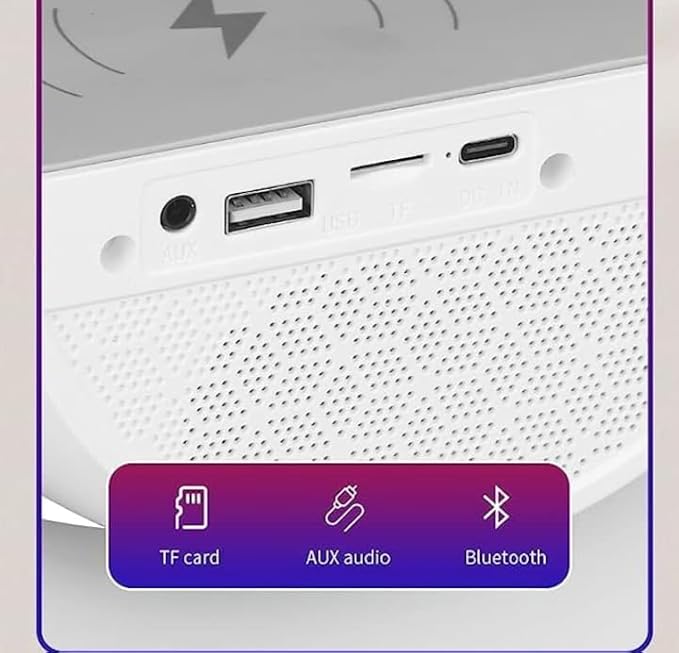 3-in-1 G-Shaped RGB Night Light with Bluetooth Speaker & 15W Wireless Charger