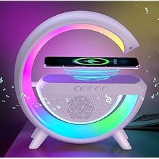 3-in-1 G-Shaped RGB Night Light with Bluetooth Speaker & 15W Wireless Charger