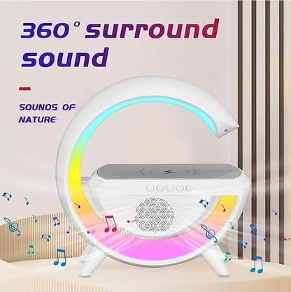 3-in-1 G-Shaped RGB Night Light with Bluetooth Speaker & 15W Wireless Charger