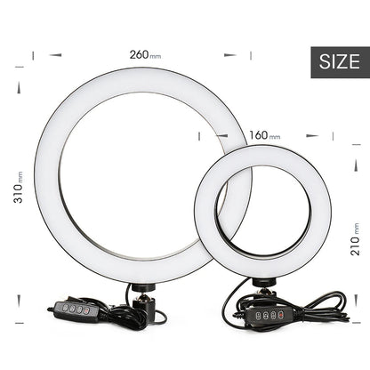 Selfie Ring Light with 7ft Stand – 3 Light Modes