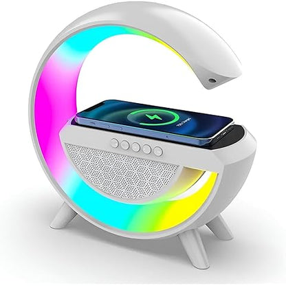 3-in-1 G-Shaped RGB Night Light with Bluetooth Speaker & 15W Wireless Charger