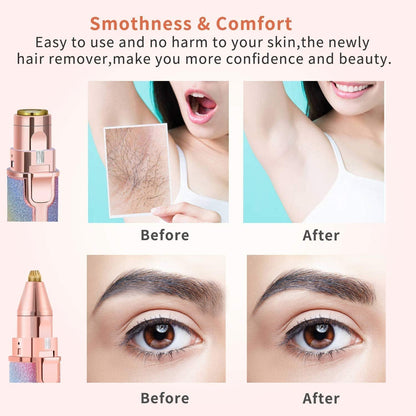 2-in-1  Rechargeable Eyebrow Trimmer