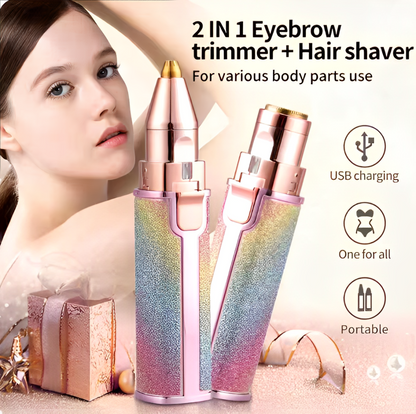2-in-1  Rechargeable Eyebrow Trimmer