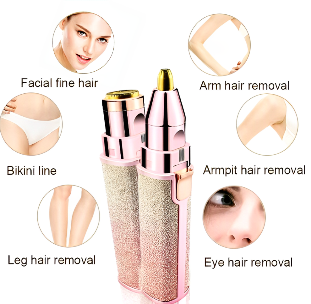 2-in-1  Rechargeable Eyebrow Trimmer
