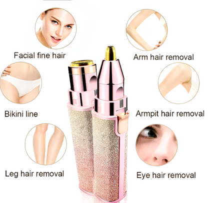 2-in-1  Rechargeable Eyebrow Trimmer