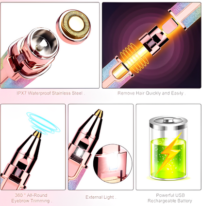 2-in-1  Rechargeable Eyebrow Trimmer