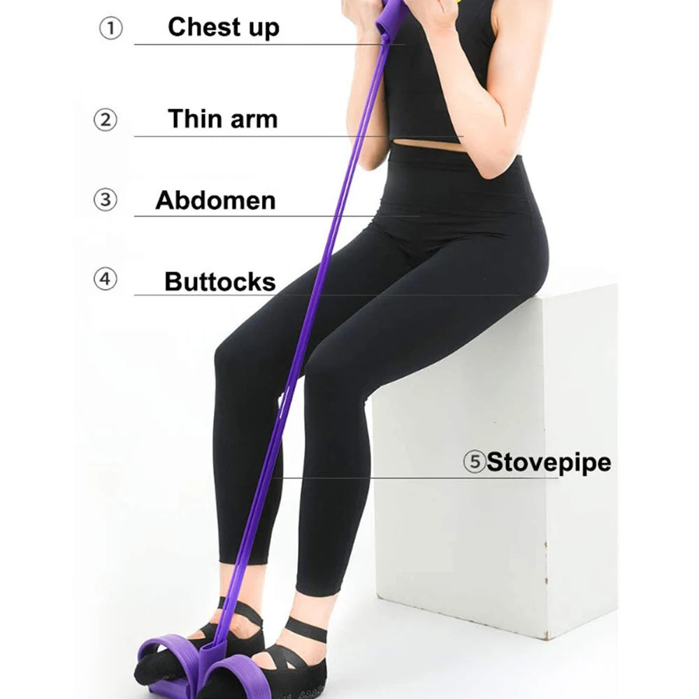 Pedal Resistance Band – Elastic Sit-Up and Yoga Band for Full-Body Workout