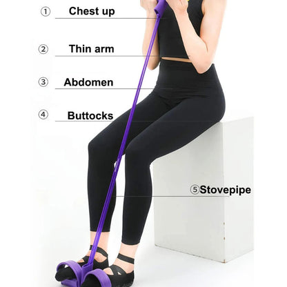 Pedal Resistance Band – Elastic Sit-Up and Yoga Band for Full-Body Workout