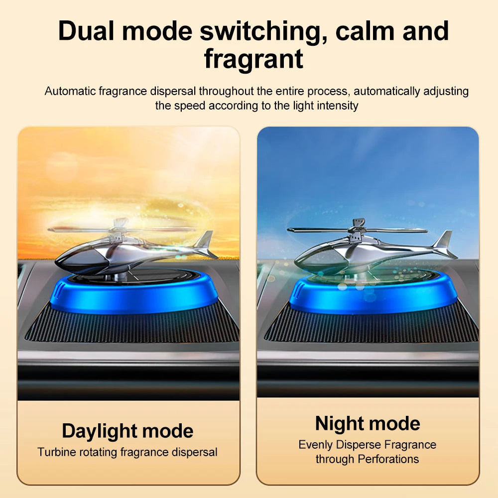 Solar-Powered Car Air Freshener – Rotating Helicopter Design for a Refreshing Drive