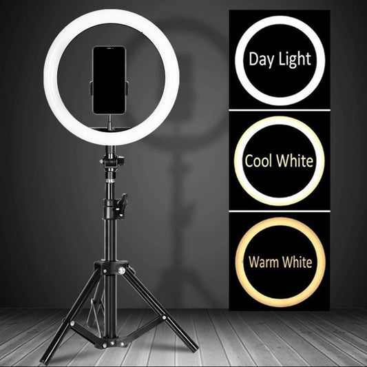 Selfie Ring Light with 7ft Stand – 3 Light Modes