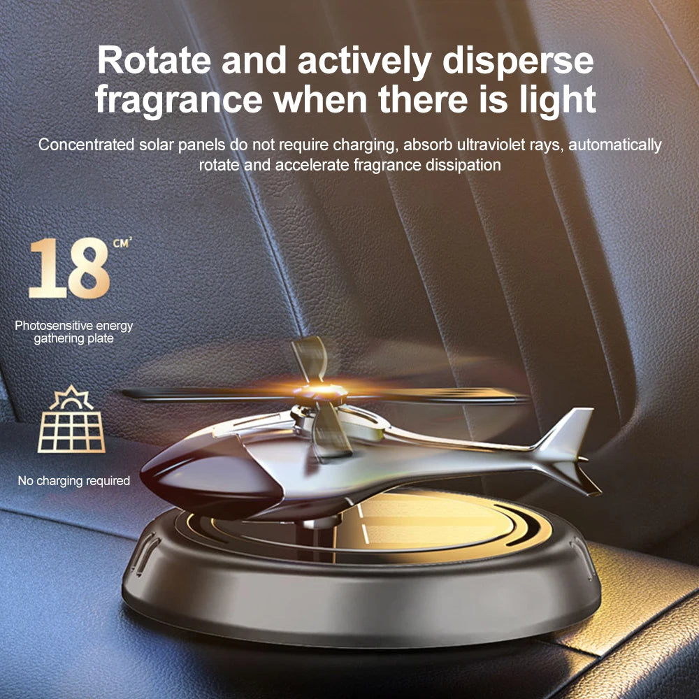 Solar-Powered Car Air Freshener – Rotating Helicopter Design for a Refreshing Drive