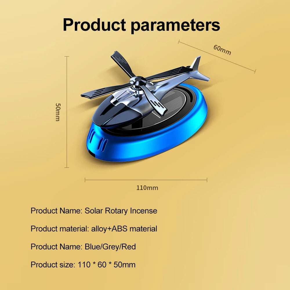 Solar-Powered Car Air Freshener – Rotating Helicopter Design for a Refreshing Drive