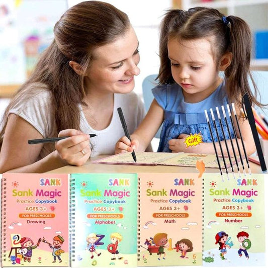 Magic Practice Copybook Set for Kids - Reusable Learning with Fun