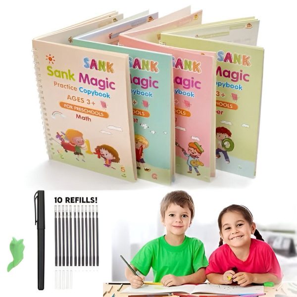 Magic Practice Copybook Set for Kids - Reusable Learning with Fun