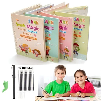 Magic Practice Copybook Set for Kids - Reusable Learning with Fun
